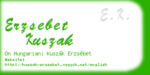 erzsebet kuszak business card