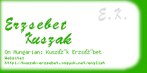 erzsebet kuszak business card